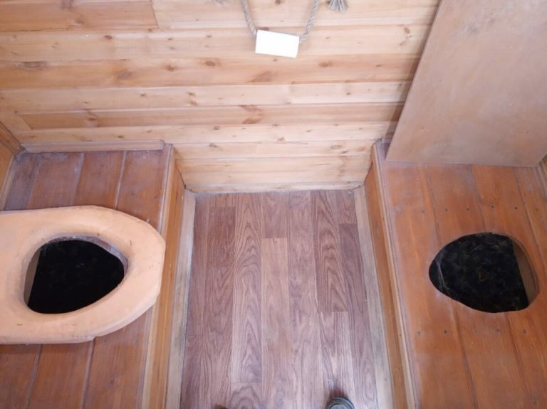 Зашел в уличный туалет к соседке и увидел два сиденья друг напротив друга: чтобы скучно не было?