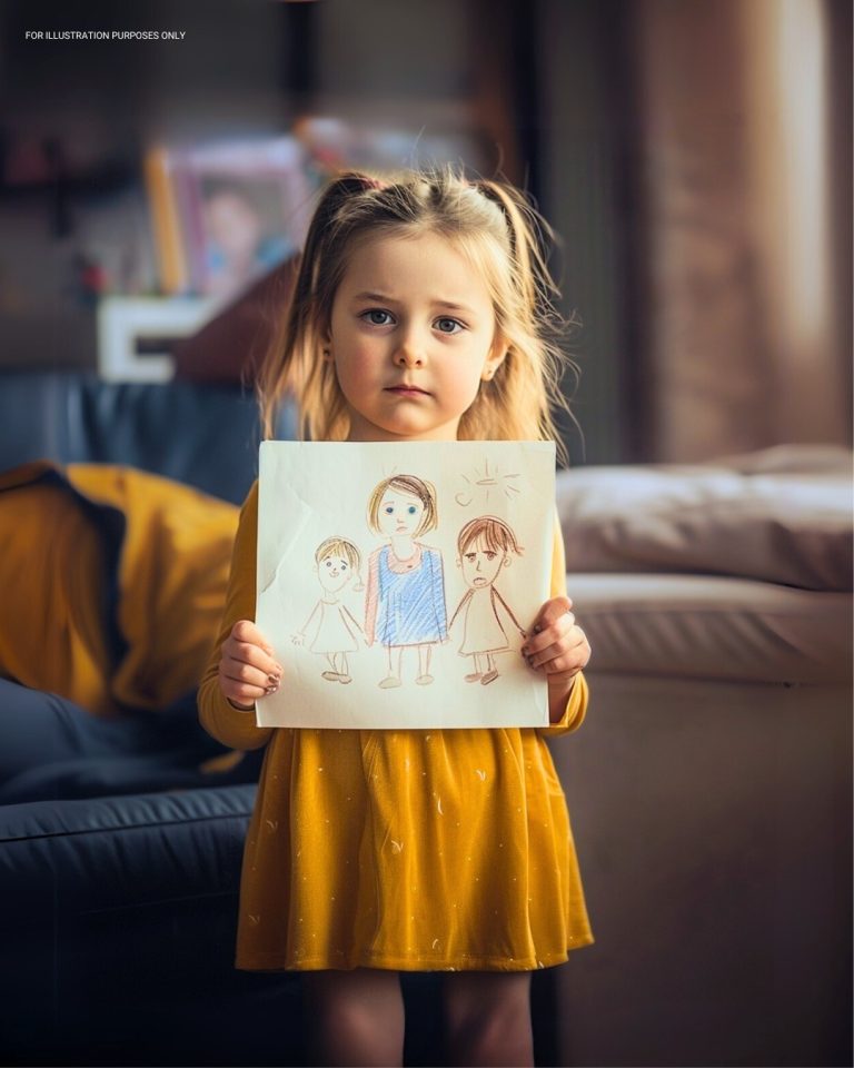 Моя пятилетняя дочка начала рисовать семейный портрет, и на нём не было изображено лицо папы. Узнав, почему он отсутствует на её рисунке, я осталась безмолвной от шока.