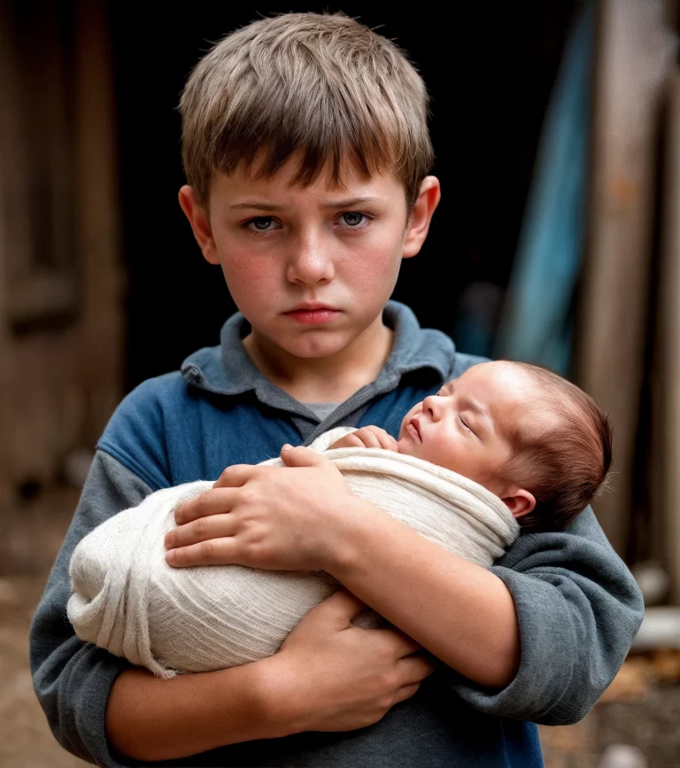Дяденька, заберите, мою маленькую сестру — она не ела уже давно — он резко обернулся и застыл от изумления!