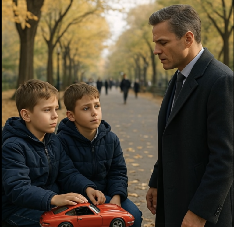 Миллионер остановился, когда увидел, как два близнеца продают свою любимую игрушечную машинку, чтобы спасти маму ։ То, что он сделал дальше, удивило всех