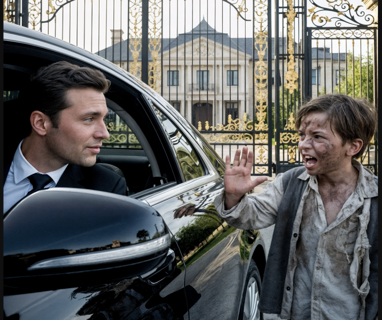 «Остановите машину! Ваша жена испортила тормоза!» — шокирующее предупреждение бездомного мальчика, которое спасло жизнь миллионеру…