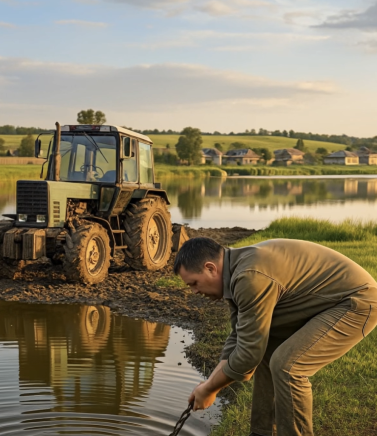 Тракторист копал землю возле реки, но вдруг плуг зацепился обо что-то твердое, а когда мужчина вытянул находку, был в шоке от увиденного