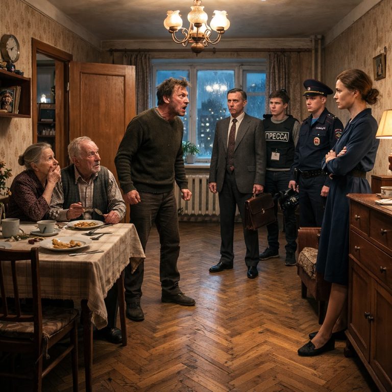 Муж при свёкрах схватил меня за волосы: «Знай своё место, дура!» Его мать хохотала. Через 17 минут в дверь позвонили трое