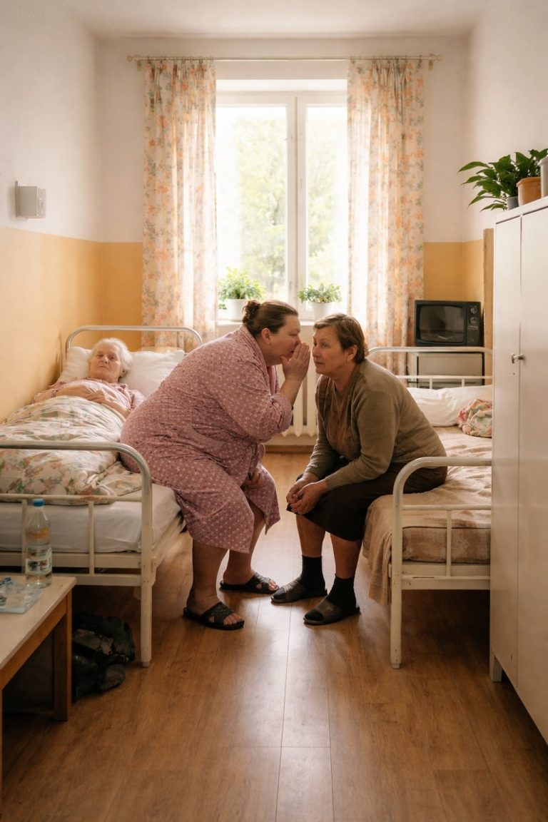 — Уже вторую неделю здесь лежим, а к той бабушке в углу никто так и не приходит