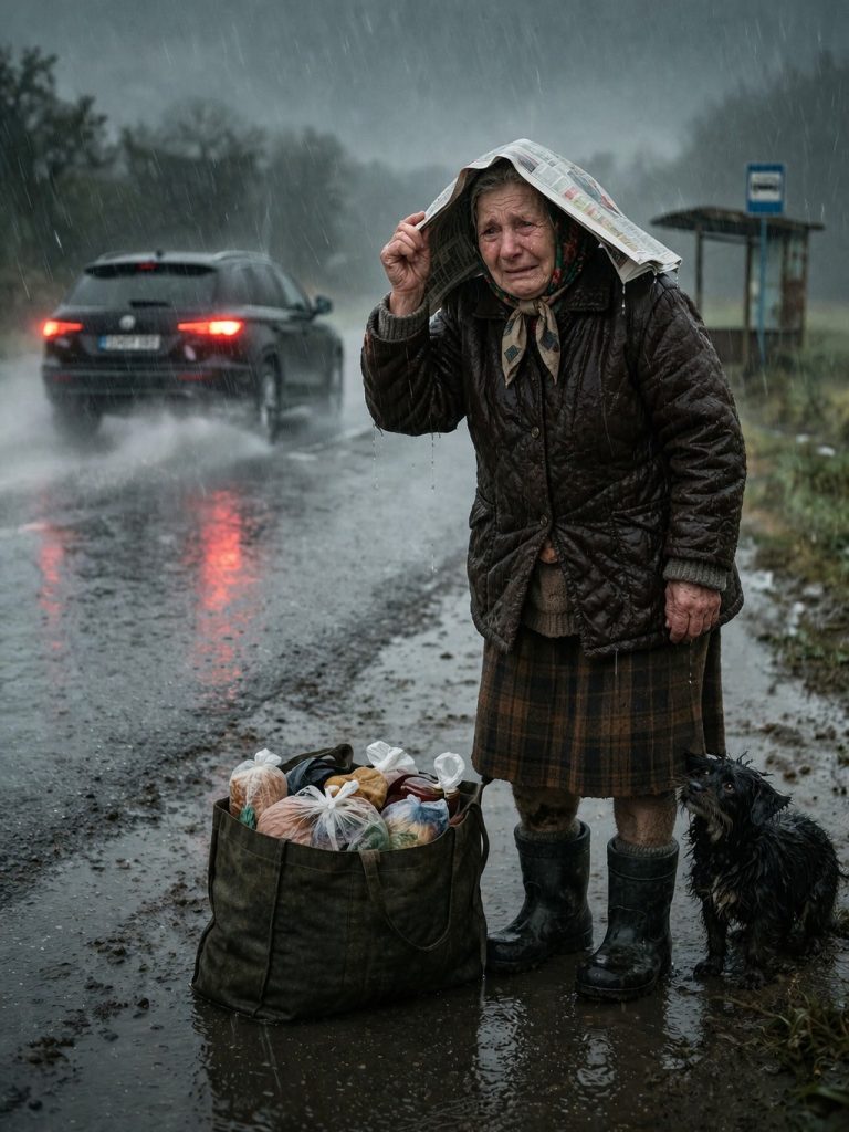 Дверца дорогого внедорожника распахнулась, и в салон ворвался холодный ветер вперемешку с дождём.