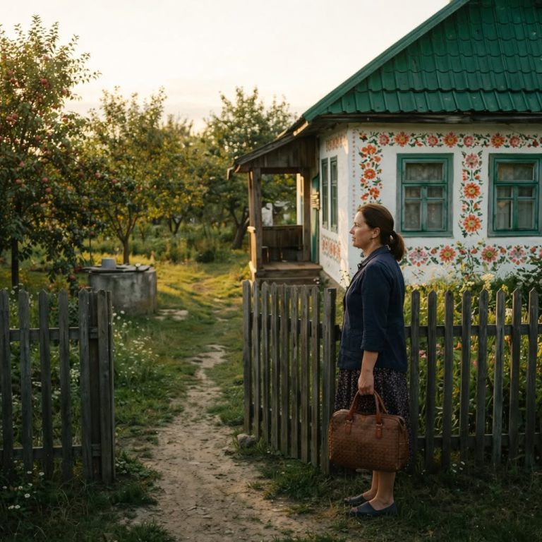 Оксана вернулась в родное село, в свой дом.