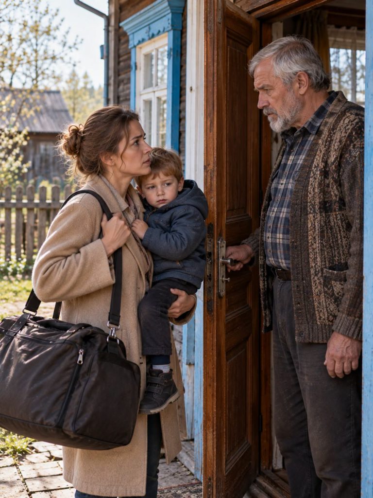 Дочь вернулась из города с ребёнком на руках — отец закрыл дверь перед ней, но мать поступила иначе…