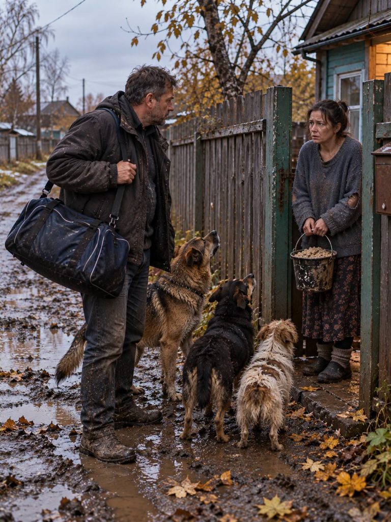 Вернулся с вахты через полгода, а в родном доме лают 20 бездомных собак…